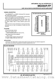M62392P datasheet pdf Mitsubishi Electric Corporation