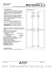 MH4V724AWXJ-6 datasheet pdf Mitsubishi Electric Corporation