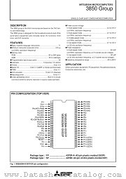 M38503M6-XXXFP datasheet pdf Mitsubishi Electric Corporation