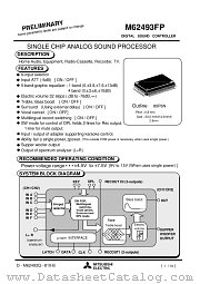 M62493FP datasheet pdf Mitsubishi Electric Corporation