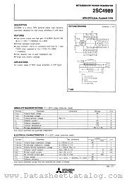 2SC4989 datasheet pdf Mitsubishi Electric Corporation