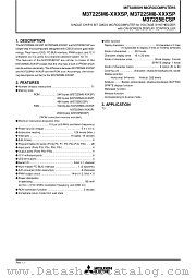 M37225M8-XXXSP datasheet pdf Mitsubishi Electric Corporation