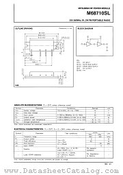 M68710SL datasheet pdf Mitsubishi Electric Corporation