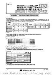 M5M465805DJ-5 datasheet pdf Mitsubishi Electric Corporation