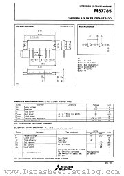 M67785 datasheet pdf Mitsubishi Electric Corporation