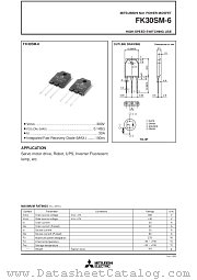 FK30SM-6 datasheet pdf Mitsubishi Electric Corporation