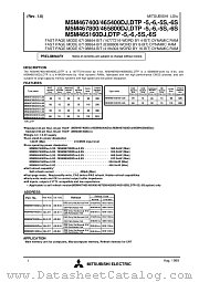 M5M465800DTP-6 datasheet pdf Mitsubishi Electric Corporation