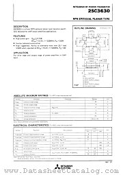 2SC3630 datasheet pdf Mitsubishi Electric Corporation