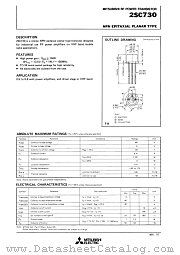 2SC730 datasheet pdf Mitsubishi Electric Corporation