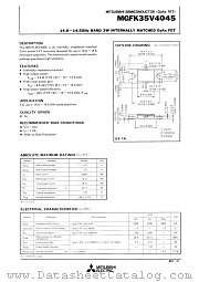 MGFK35V4045 datasheet pdf Mitsubishi Electric Corporation