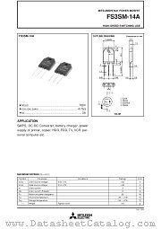 FS3SM-14A datasheet pdf Mitsubishi Electric Corporation