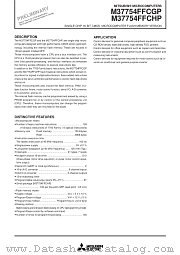 M37754FFCHP datasheet pdf Mitsubishi Electric Corporation