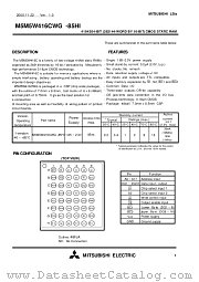 M5M5W416CWG-85HI datasheet pdf Mitsubishi Electric Corporation