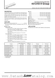 M34514M6-XXXFP datasheet pdf Mitsubishi Electric Corporation