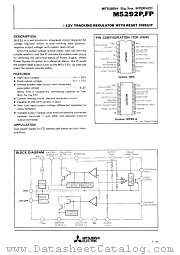 M5292FP datasheet pdf Mitsubishi Electric Corporation