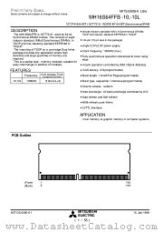 MH16S64FFB-10L datasheet pdf Mitsubishi Electric Corporation