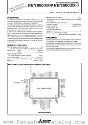 M37753M6C-XXXFP datasheet pdf Mitsubishi Electric Corporation
