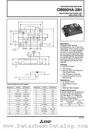 CM600HA-28H datasheet pdf Mitsubishi Electric Corporation