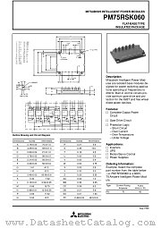 PM75RSK060 datasheet pdf Mitsubishi Electric Corporation