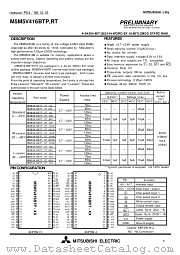 M5M5V416BTP datasheet pdf Mitsubishi Electric Corporation