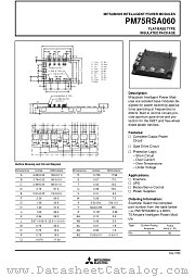 PM75RSA060 datasheet pdf Mitsubishi Electric Corporation