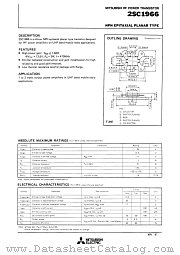 2SC1966 datasheet pdf Mitsubishi Electric Corporation