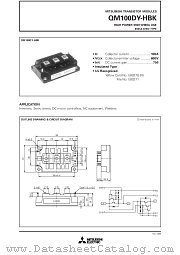 QM100DY-HBK datasheet pdf Mitsubishi Electric Corporation
