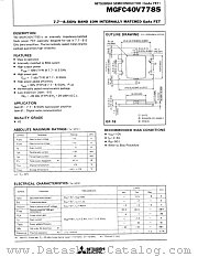 MGFC40V7785 datasheet pdf Mitsubishi Electric Corporation