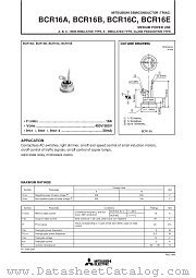 BCR16E datasheet pdf Mitsubishi Electric Corporation