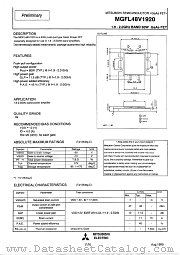 MGFL48V1920 datasheet pdf Mitsubishi Electric Corporation