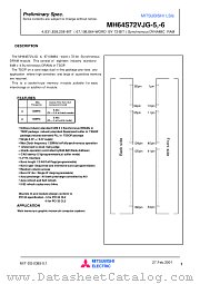 MH64S72VJG-6 datasheet pdf Mitsubishi Electric Corporation