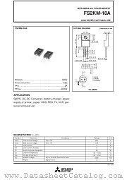 FS2KM-18A datasheet pdf Mitsubishi Electric Corporation