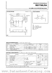 M67798LRA datasheet pdf Mitsubishi Electric Corporation