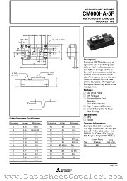 CM600HA-5F datasheet pdf Mitsubishi Electric Corporation