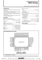 M38C37ECAXXXFP datasheet pdf Mitsubishi Electric Corporation