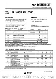 ML120G6 datasheet pdf Mitsubishi Electric Corporation