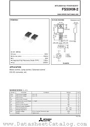 FS50KM-2 datasheet pdf Mitsubishi Electric Corporation