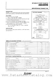 2SC2695 datasheet pdf Mitsubishi Electric Corporation