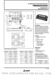 PM400DSA060 datasheet pdf Mitsubishi Electric Corporation