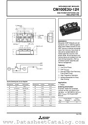 CM100E3U-12H datasheet pdf Mitsubishi Electric Corporation
