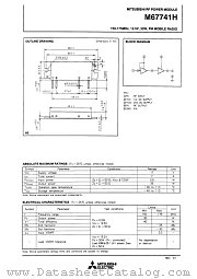 M67741H datasheet pdf Mitsubishi Electric Corporation