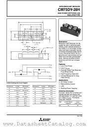 CM75DY-28H datasheet pdf Mitsubishi Electric Corporation