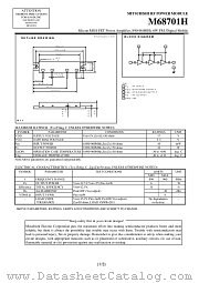 M68701H datasheet pdf Mitsubishi Electric Corporation