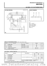 M68703HA datasheet pdf Mitsubishi Electric Corporation