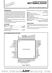 M37736MHLXXXHP datasheet pdf Mitsubishi Electric Corporation