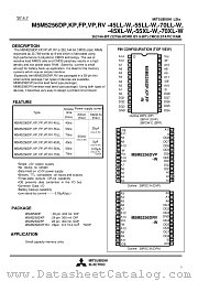 M5M5256DFP-45XL-W datasheet pdf Mitsubishi Electric Corporation