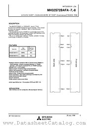 MH32S72BAFA-7 datasheet pdf Mitsubishi Electric Corporation