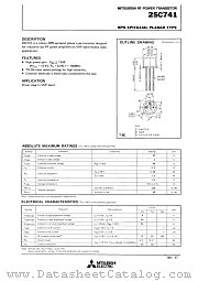 2SC741 datasheet pdf Mitsubishi Electric Corporation