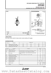 CR10C datasheet pdf Mitsubishi Electric Corporation