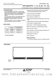 MH16S64PFC-7 datasheet pdf Mitsubishi Electric Corporation